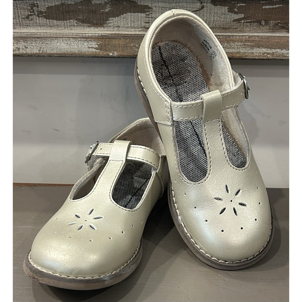 Footmates EUC Pearl "Sherry" Leather Mary Jane Rubber Sole Sz 11 No Insoles